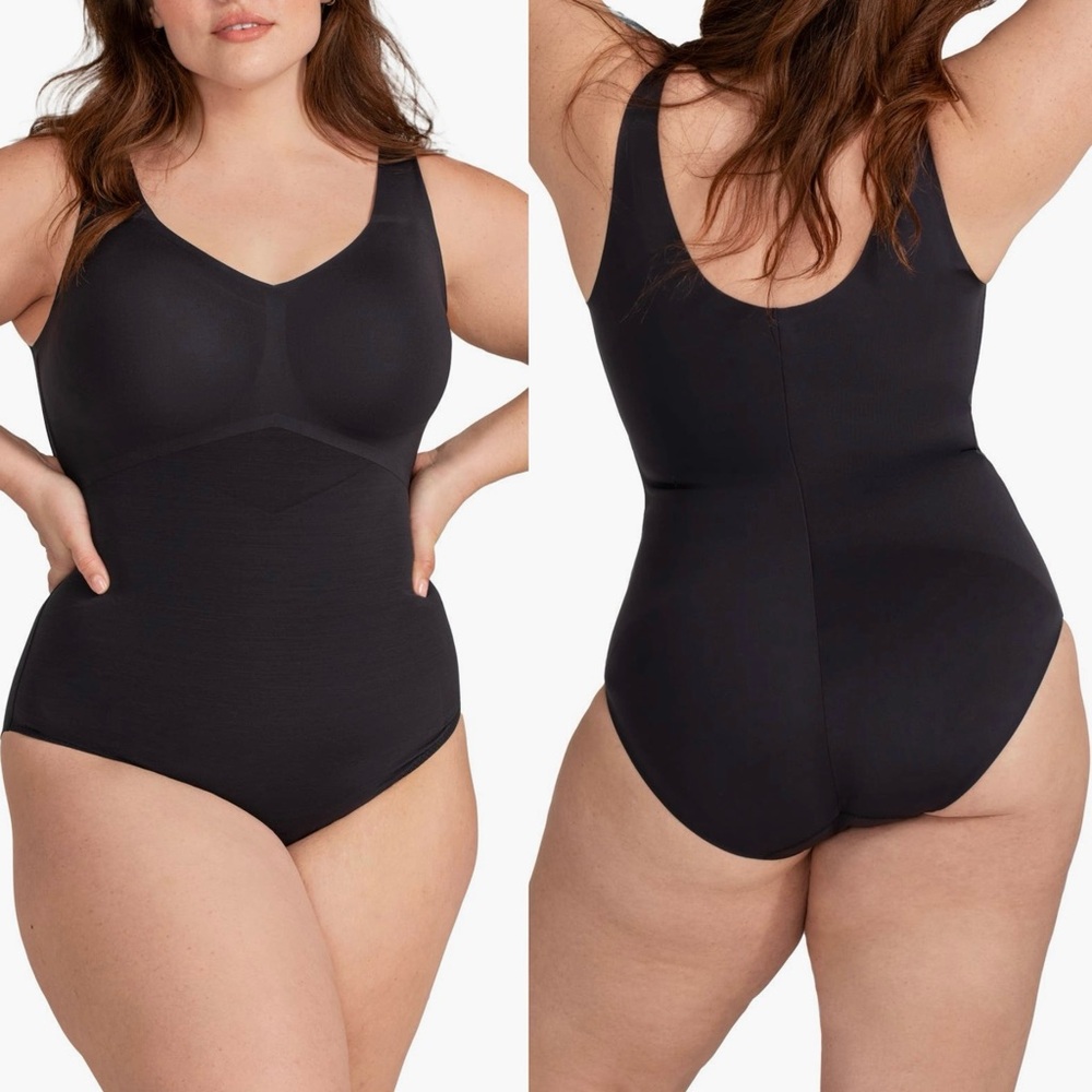 EUC ⭐️ Honeylove Tank Bodysuit in Vamp (Black) Size XL Extra Large